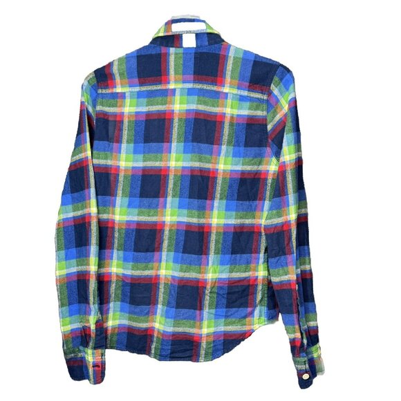 Hollister Shirt Men's M MultiColor Plaid Flannel Button Up Long Sleeve - Picture 2 of 9